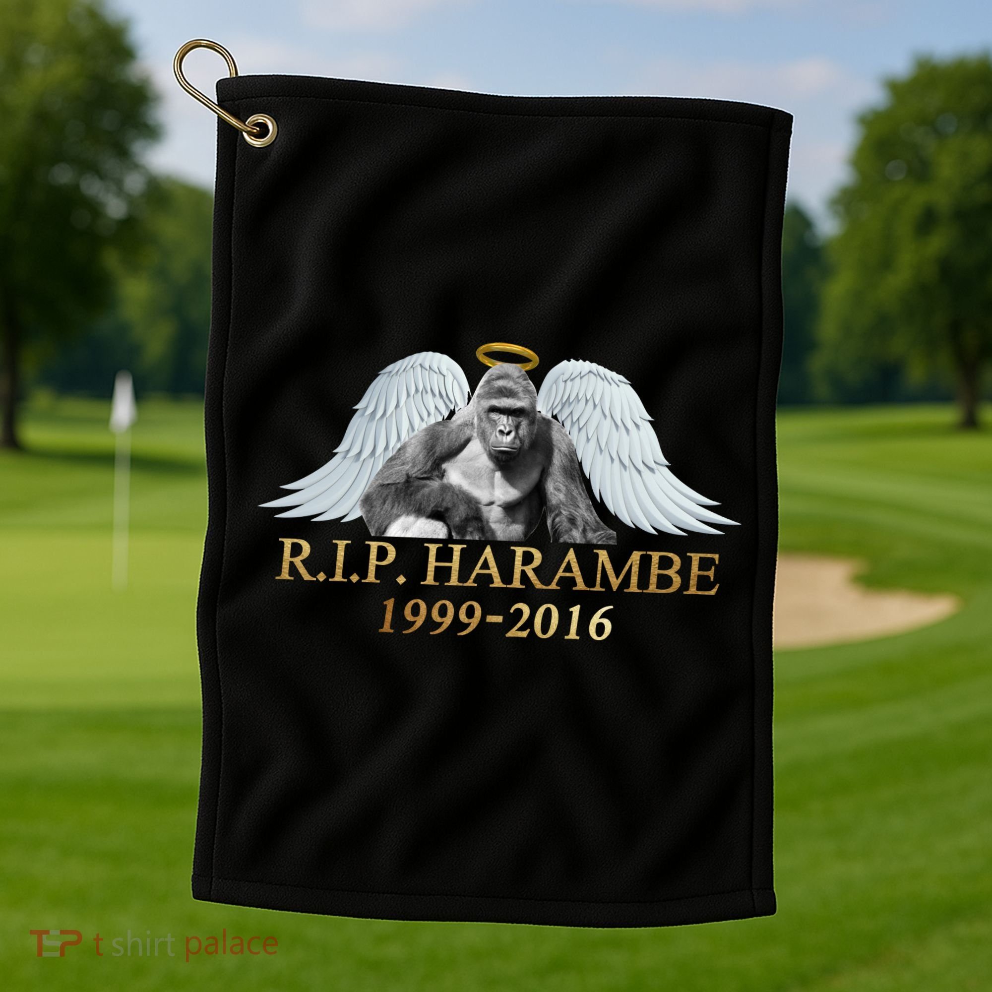 R.I.P. Harambe Our Angel In Heaven 1999-2016 Golf Towel