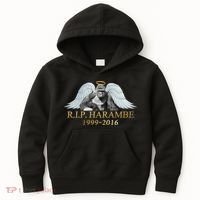 R.I.P. Harambe Our Angel In Heaven 1999-2016 Kids Hoodie thumb 0