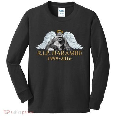 R.I.P. Harambe Our Angel In Heaven 1999-2016 Kids Long Sleeve Shirt