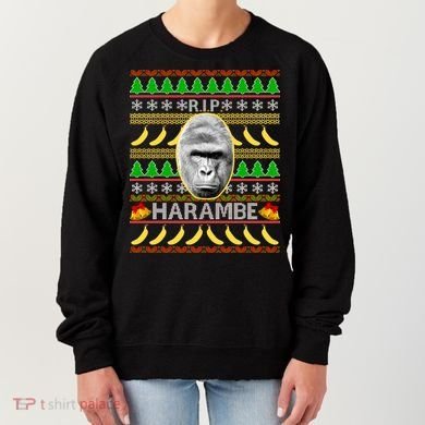 R.I.P. Harambe RIP Gorilla Ugly Christmas Sweater Design Women's Sweatshirt