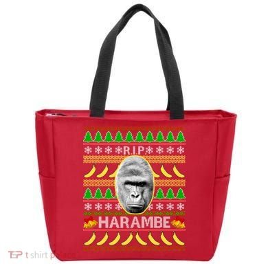 R.I.P. Harambe RIP Gorilla Ugly Christmas Sweater Design Tote Bag