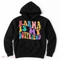 Retro 1960s 70s Karma Is My Boyfriend Hoodie thumb 0