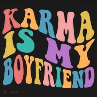 Retro 1960s 70s Karma Is My Boyfriend Sweatshirt thumb 3