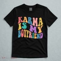 Retro 1960s 70s Karma Is My Boyfriend T-Shirt thumb 5