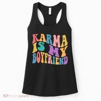 Retro 1960s 70s Karma Is My Boyfriend Women's Tank Top thumb 0