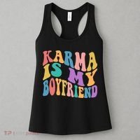 Retro 1960s 70s Karma Is My Boyfriend Women's Tank Top thumb 3