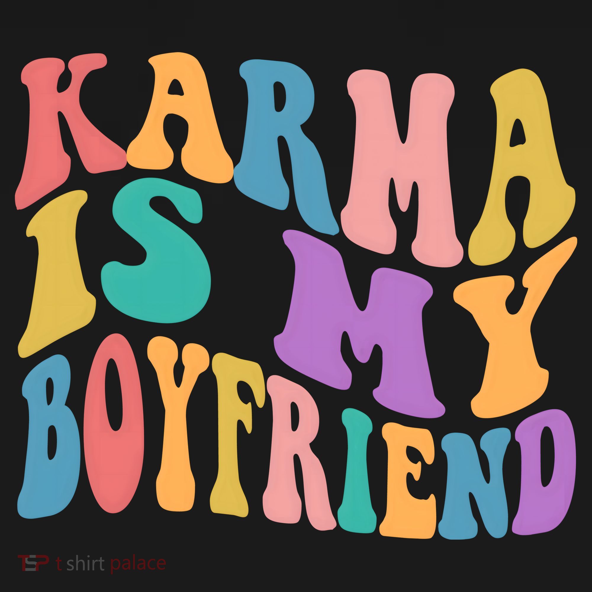 Retro 1960s 70s Karma Is My Boyfriend Women's Tank Top