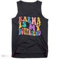Retro 1960s 70s Karma Is My Boyfriend Tank Top thumb 0