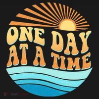 Retro 1960s 70s One Day At A Time Mental Health Awareness Women's Hoodie thumb 2