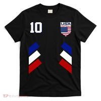Retro 10 American Football USA Soccer Flag T-Shirt thumb 0