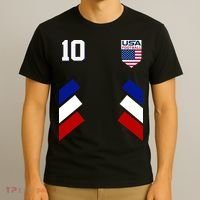 Retro 10 American Football USA Soccer Flag T-Shirt thumb 3