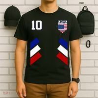 Retro 10 American Football USA Soccer Flag T-Shirt thumb 6