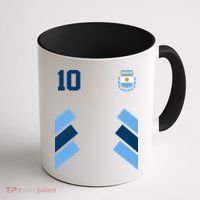 Retro 10 Argentina Jersey Argentinian Soccer Flag Coffee Mug thumb 1