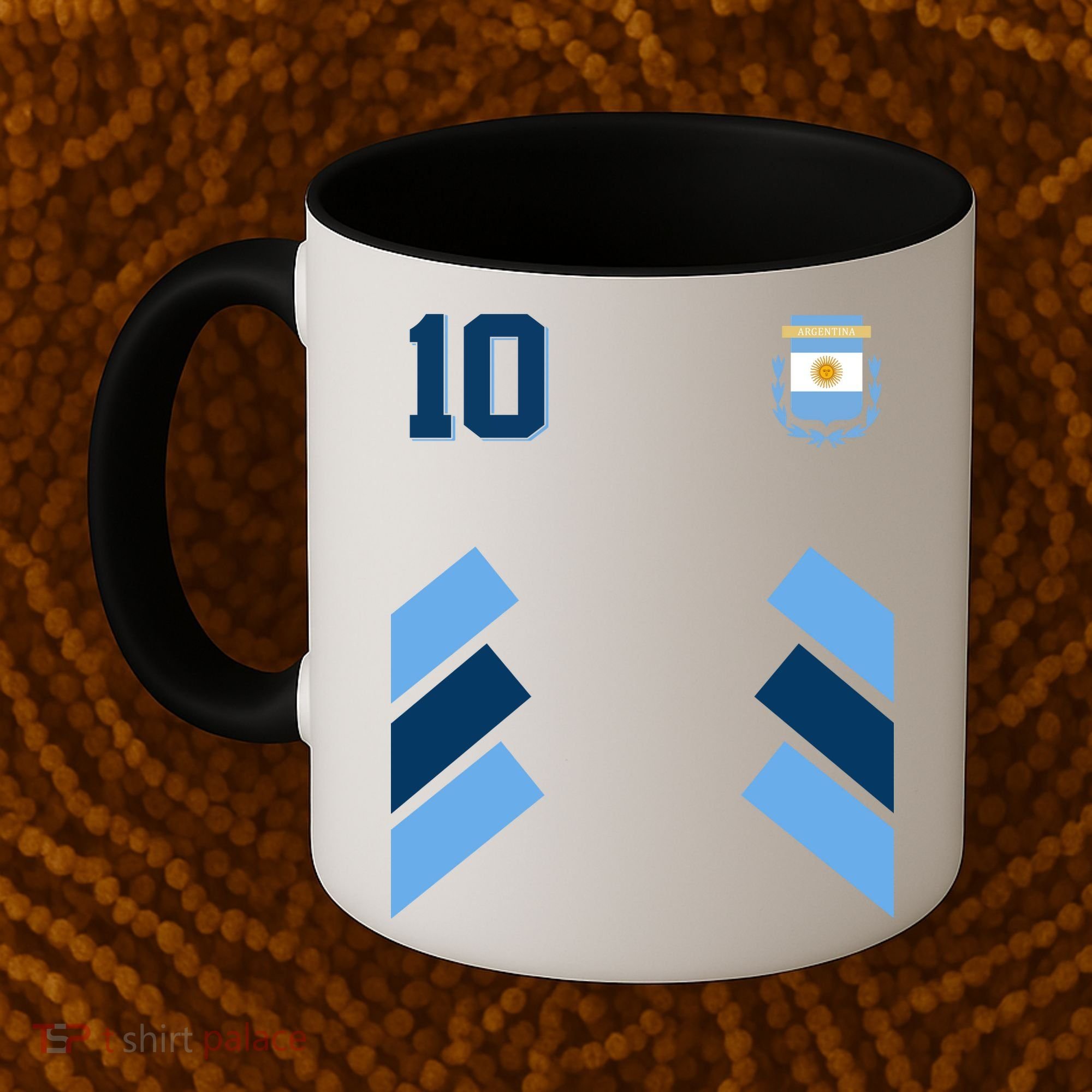 Retro 10 Argentina Jersey Argentinian Soccer Flag Coffee Mug