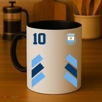 Retro 10 Argentina Jersey Argentinian Soccer Flag Coffee Mug thumb 4