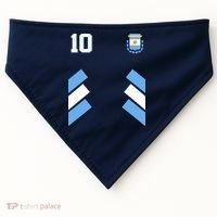 Retro 10 Argentina Jersey Argentinian Soccer Flag USA-Made Doggie Bandana thumb 0