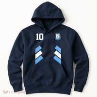 Retro 10 Argentina Jersey Argentinian Soccer Flag Hoodie thumb 0