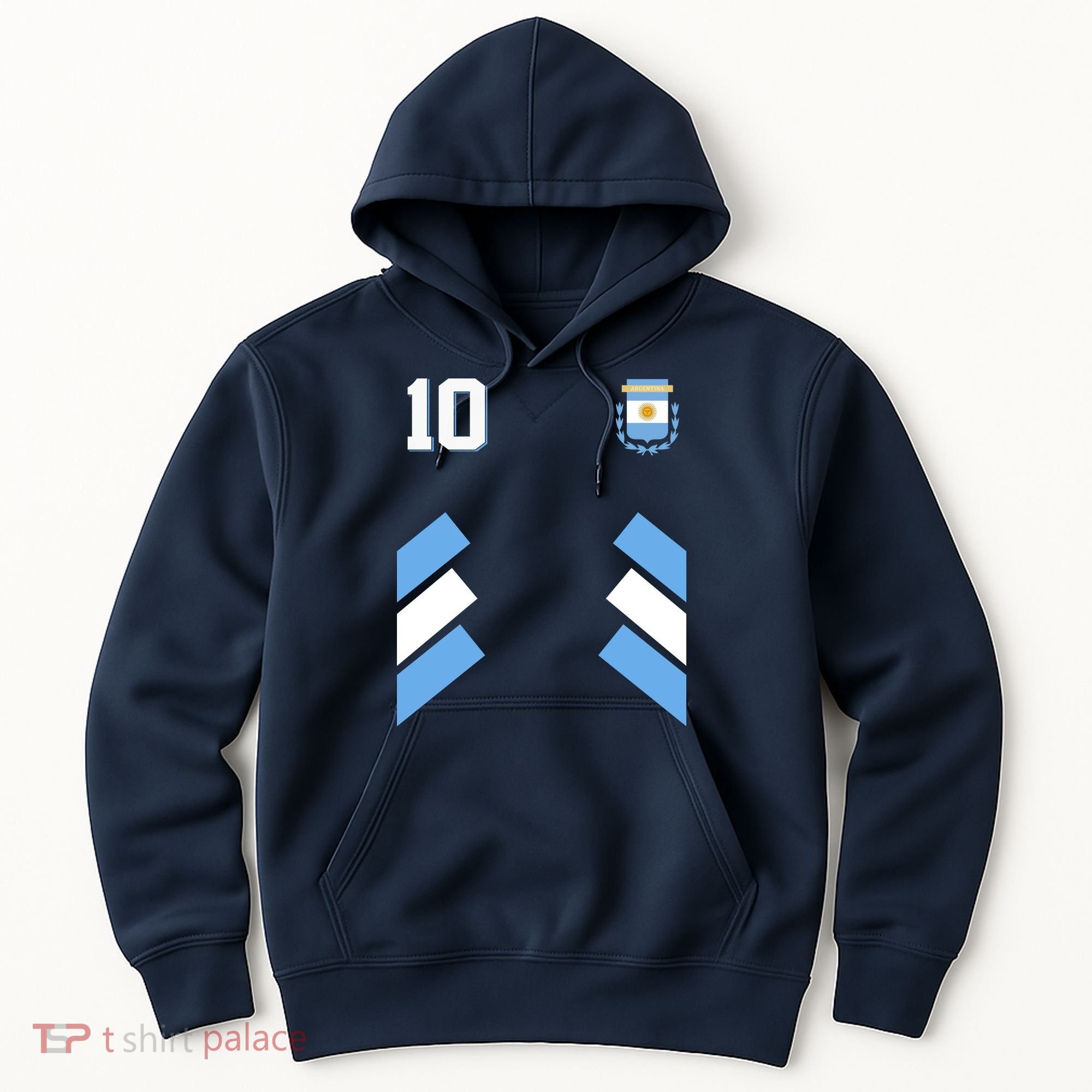Retro 10 Argentina Jersey Argentinian Soccer Flag Hoodie