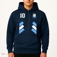 Retro 10 Argentina Jersey Argentinian Soccer Flag Hoodie thumb 2