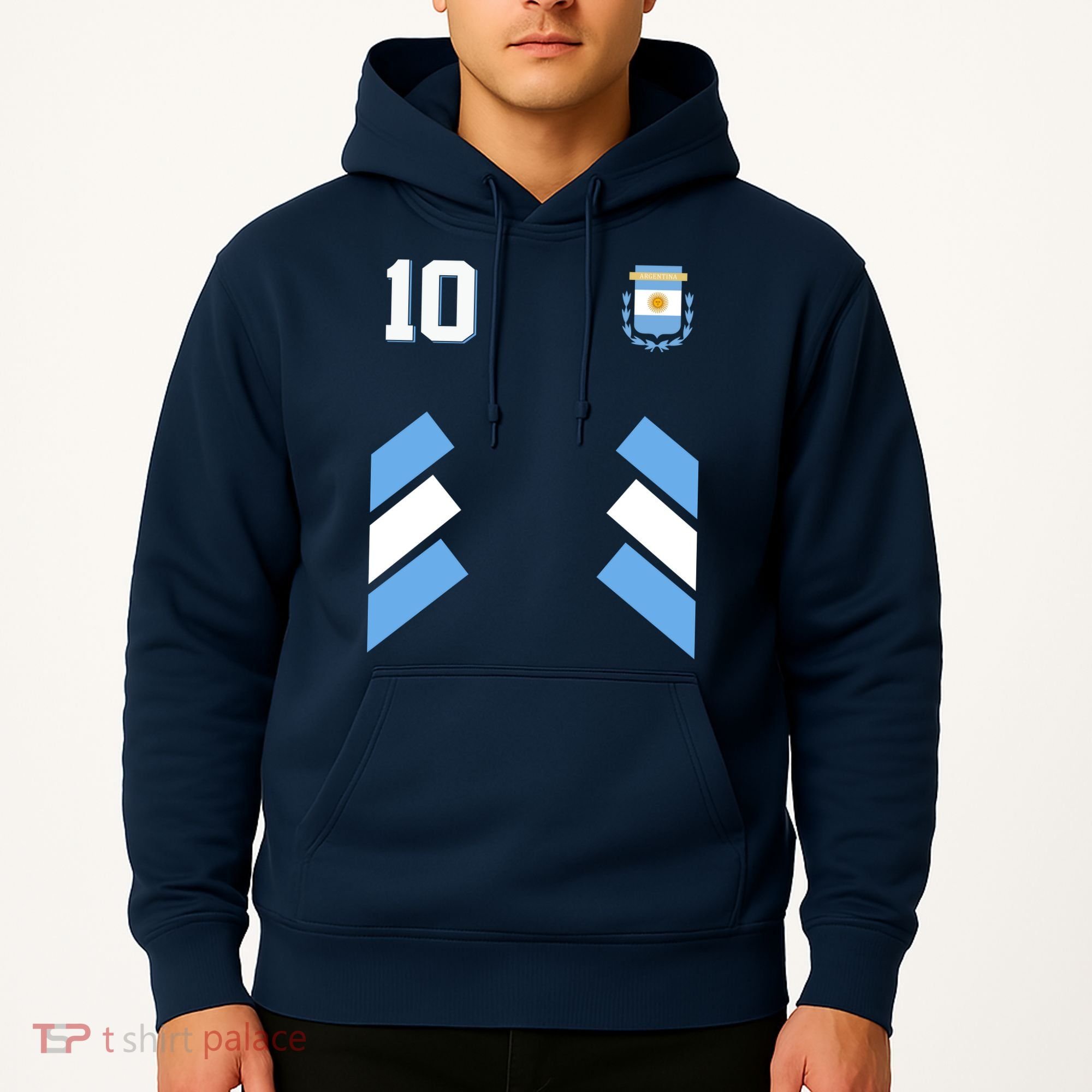 Retro 10 Argentina Jersey Argentinian Soccer Flag Hoodie