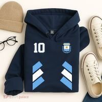 Retro 10 Argentina Jersey Argentinian Soccer Flag Hoodie thumb 4