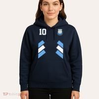 Retro 10 Argentina Jersey Argentinian Soccer Flag Hoodie thumb 5
