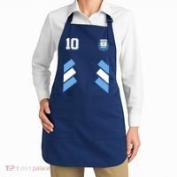 Retro 10 Argentina Jersey Argentinian Soccer Flag Apron thumb 2