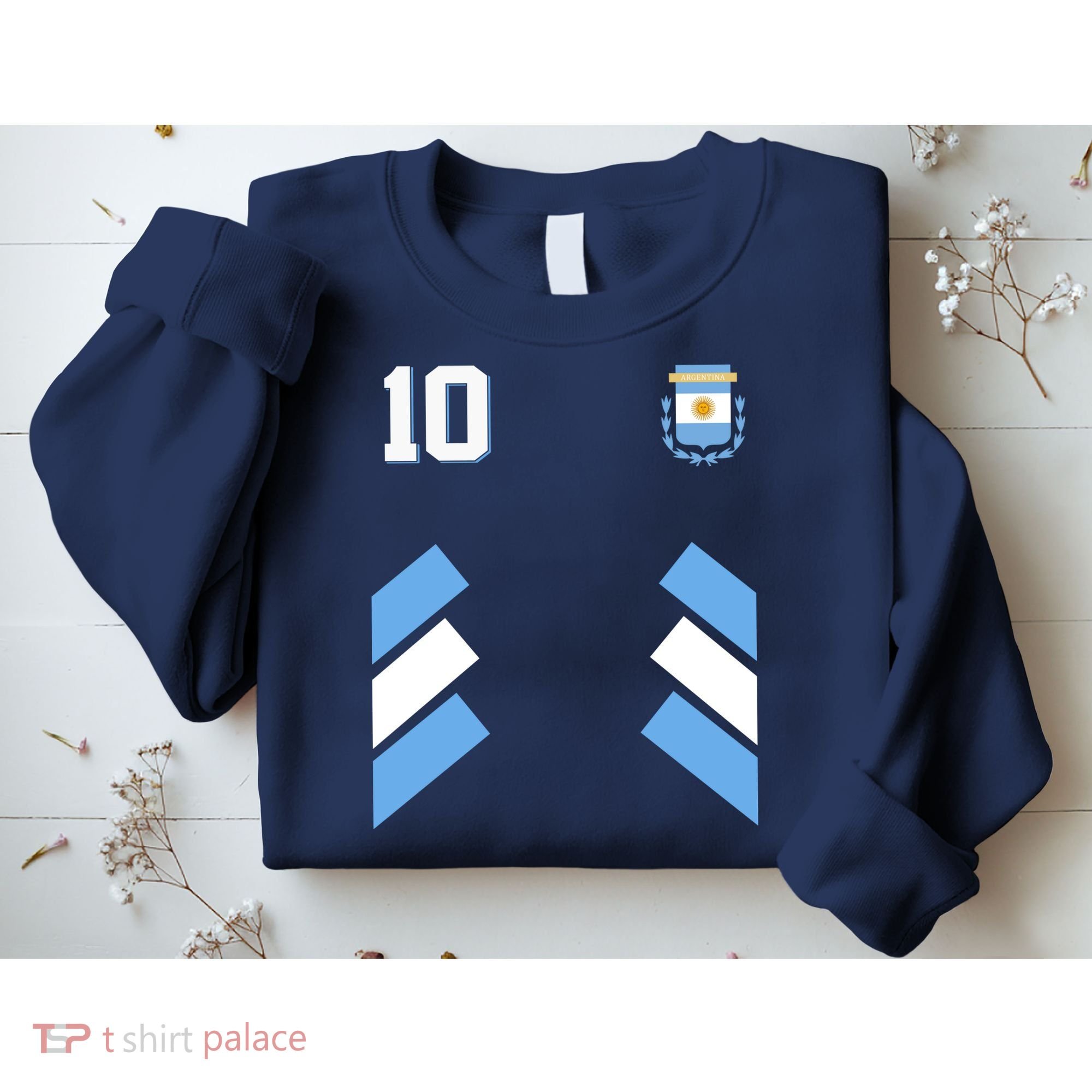 Retro 10 Argentina Jersey Argentinian Soccer Flag Sweatshirt