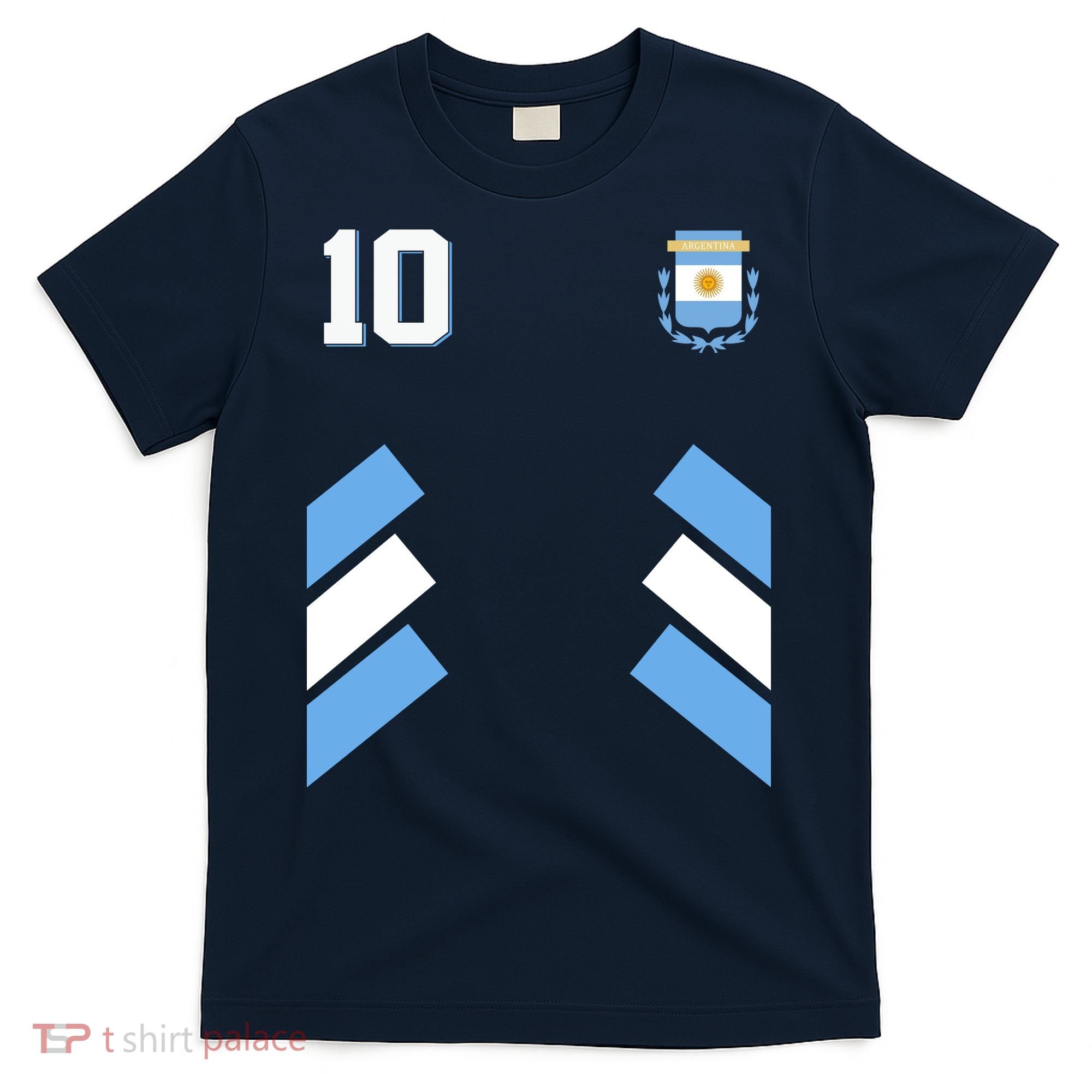 Retro 10 Argentina Jersey Argentinian Soccer Flag T-Shirt