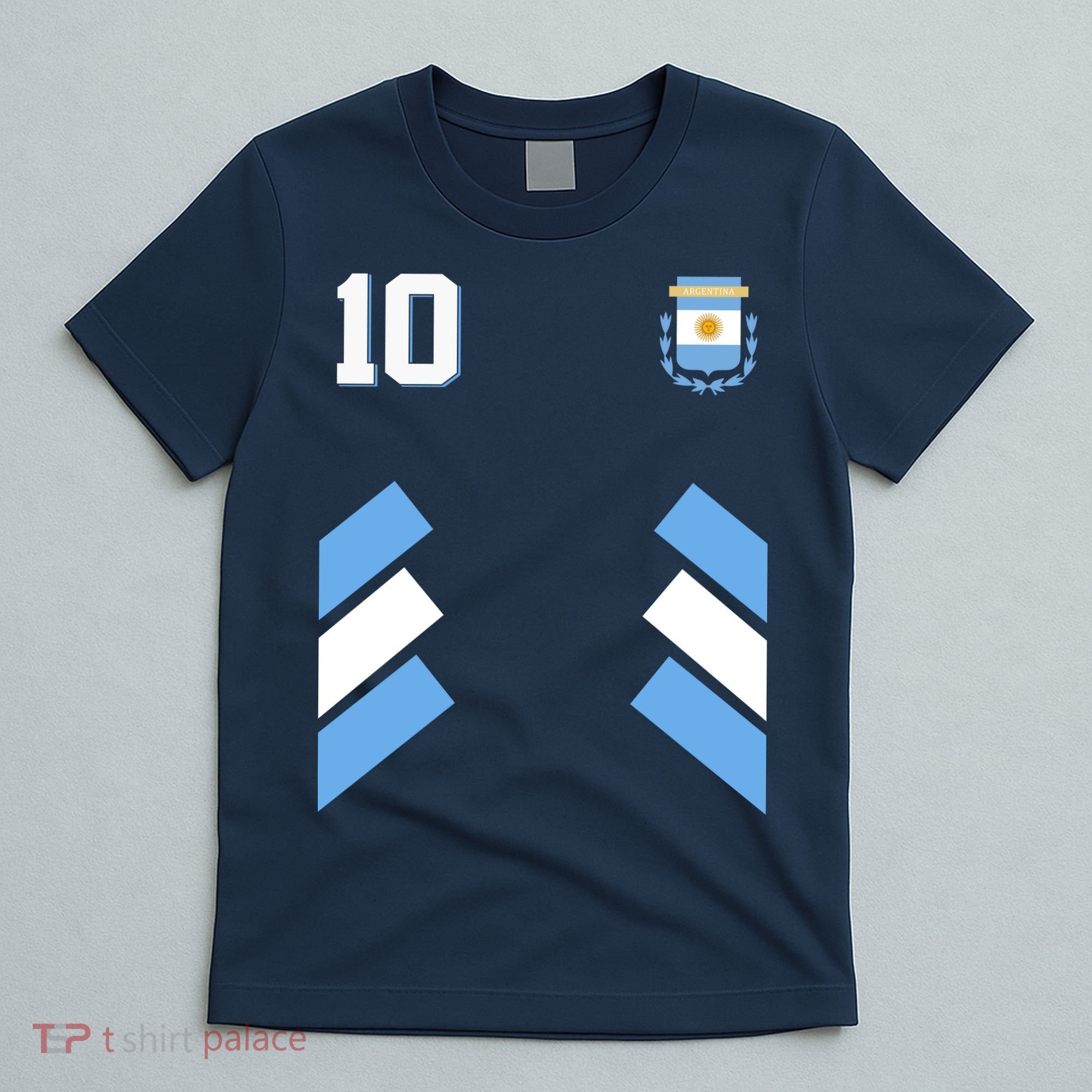 Retro 10 Argentina Jersey Argentinian Soccer Flag T-Shirt