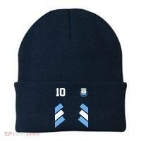 Retro 10 Argentina Jersey Argentinian Soccer Flag Beanie thumb 0