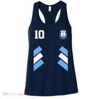Retro 10 Argentina Jersey Argentinian Soccer Flag Women's Tank Top thumb 0