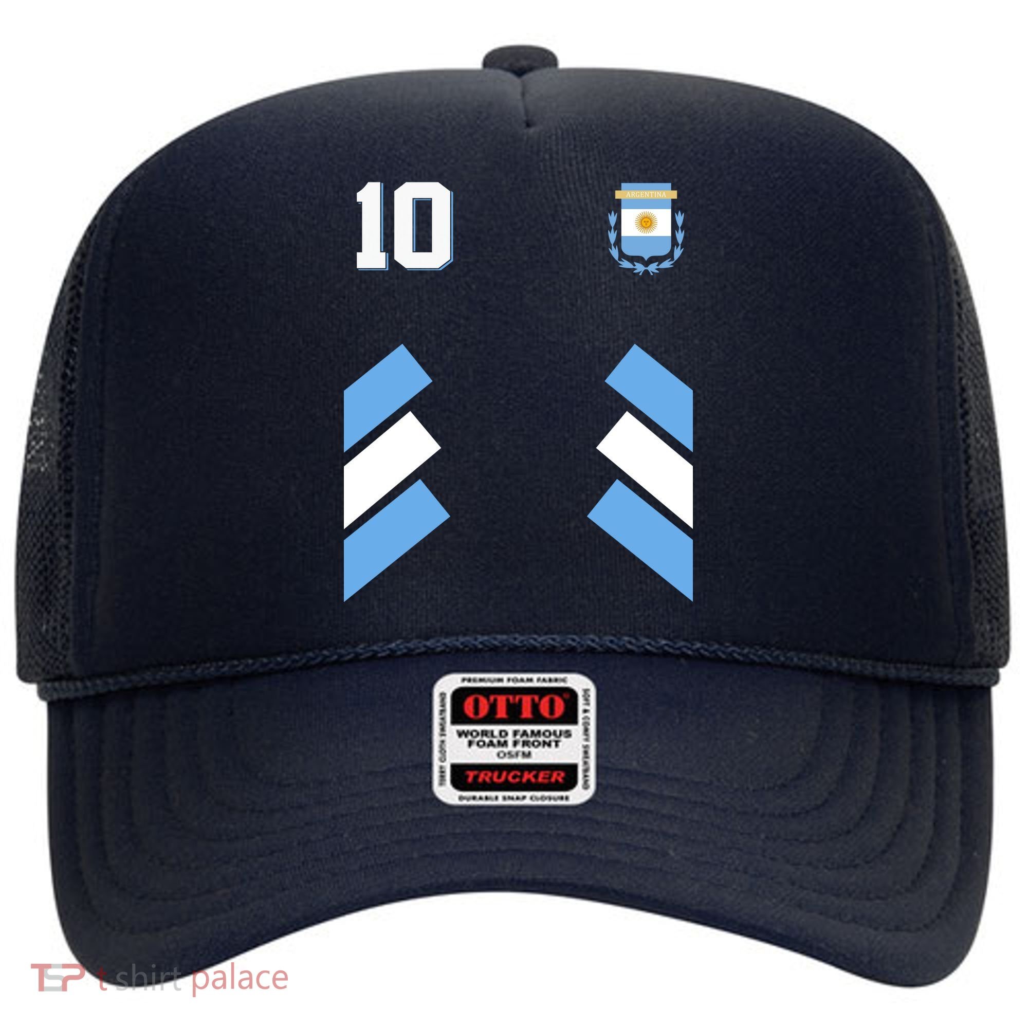 Retro 10 Argentina Jersey Argentinian Soccer Flag Hat