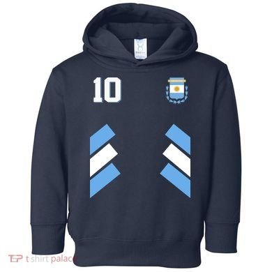 Retro 10 Argentina Jersey Argentinian Soccer Flag Toddler Hoodie