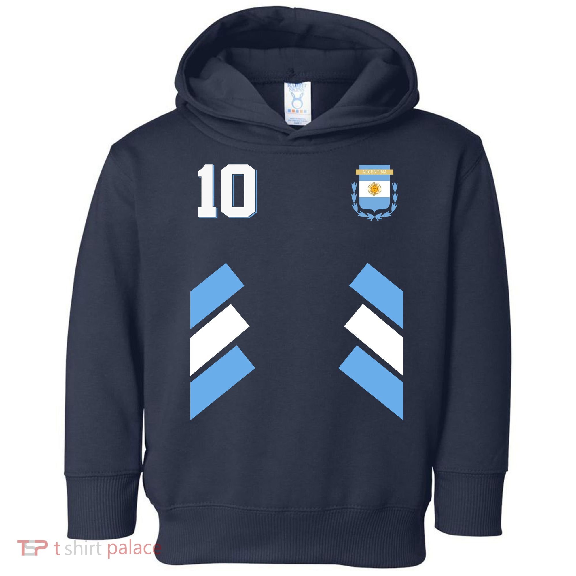 Retro 10 Argentina Jersey Argentinian Soccer Flag Toddler Hoodie