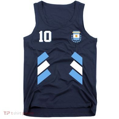 Retro 10 Argentina Jersey Argentinian Soccer Flag Tank Top