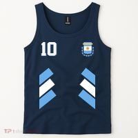 Retro 10 Argentina Jersey Argentinian Soccer Flag Tank Top thumb 2