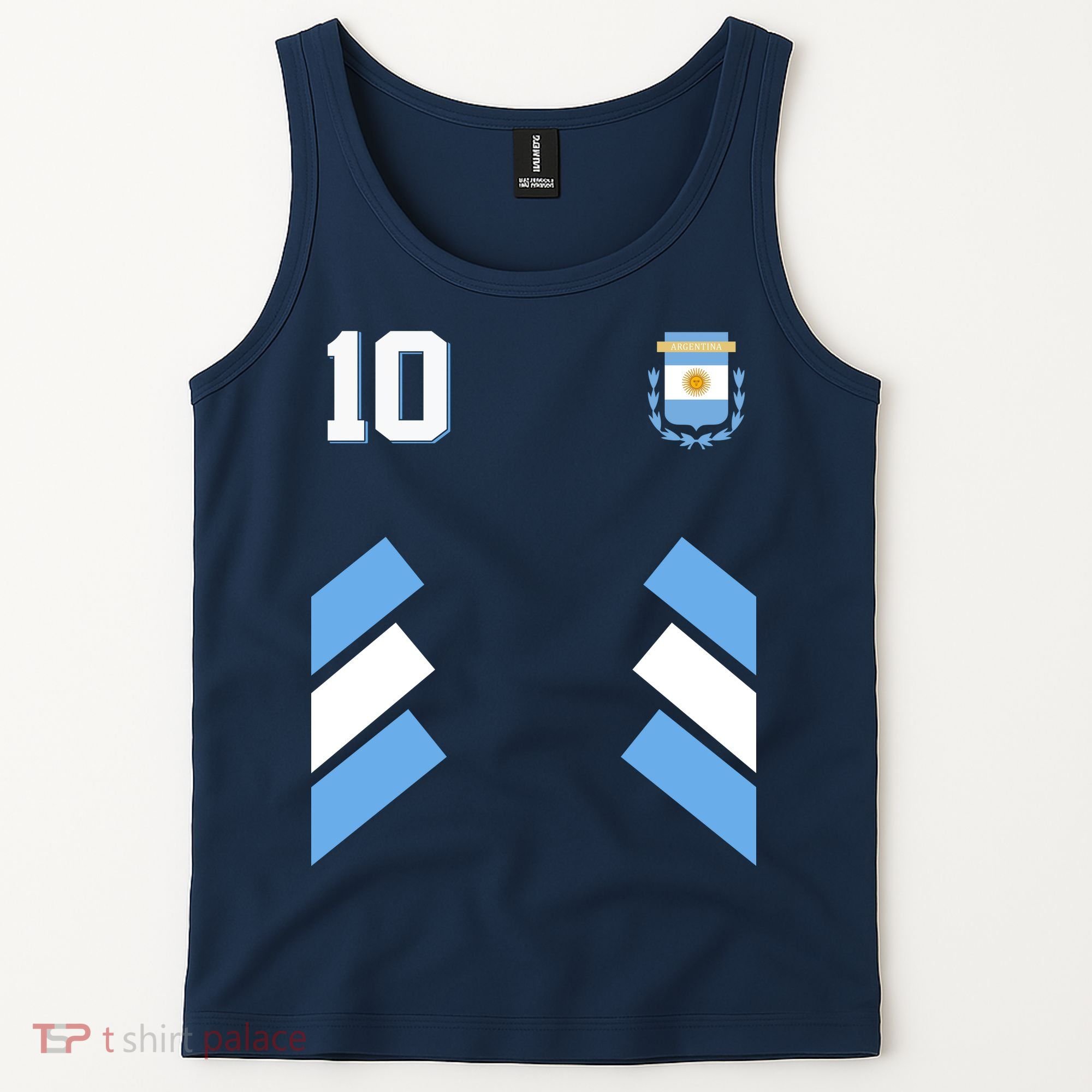 Retro 10 Argentina Jersey Argentinian Soccer Flag Tank Top