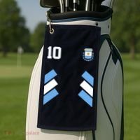 Retro 10 Argentina Jersey Argentinian Soccer Flag Golf Towel thumb 2
