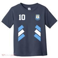 Retro 10 Argentina Jersey Argentinian Soccer Flag Toddler T-Shirt thumb 0