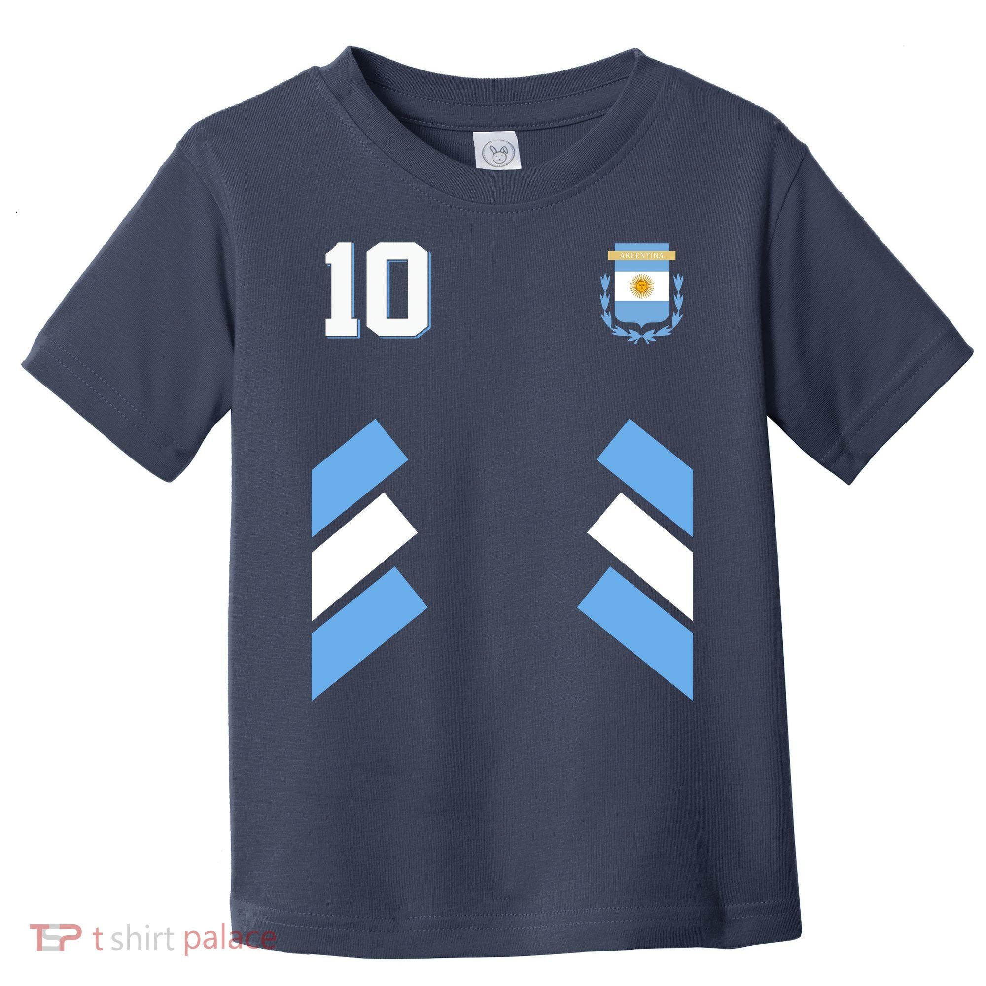 Retro 10 Argentina Jersey Argentinian Soccer Flag Toddler T-Shirt