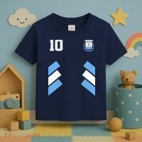 Retro 10 Argentina Jersey Argentinian Soccer Flag Toddler T-Shirt thumb 3