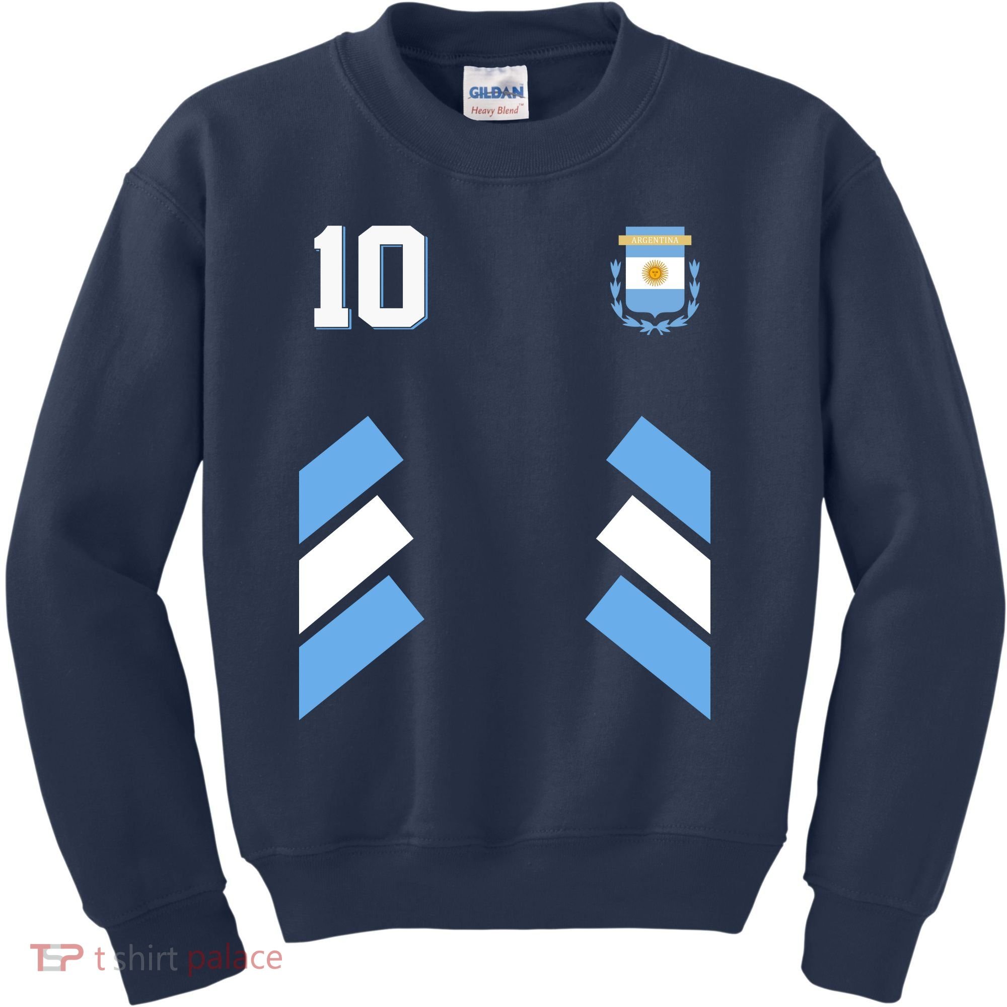 Retro 10 Argentina Jersey Argentinian Soccer Flag Kids Sweatshirt