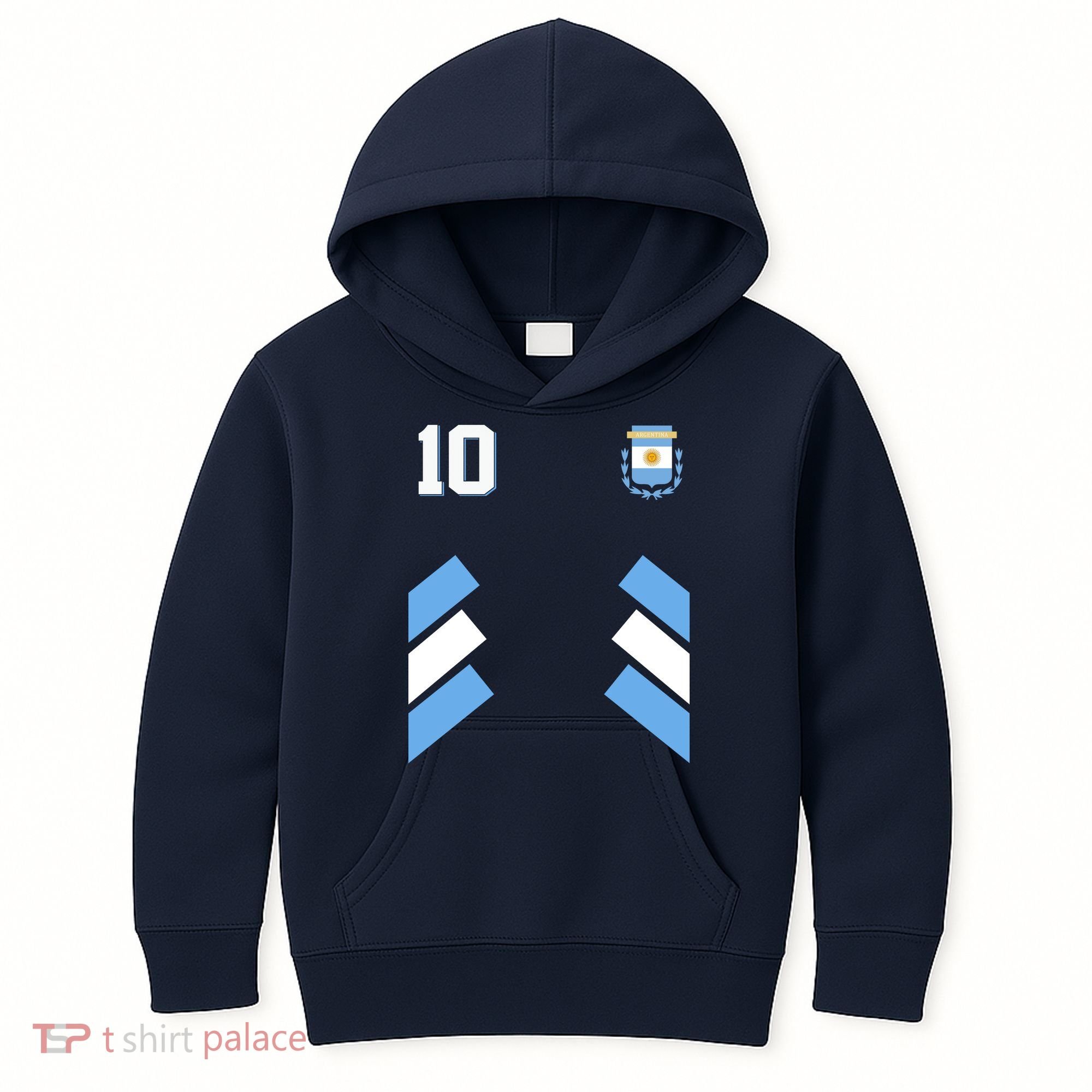 Retro 10 Argentina Jersey Argentinian Soccer Flag Kids Hoodie