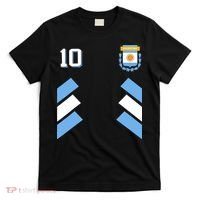 Retro 10 Argentina Football Argentinian Soccer Argentina Flag T-Shirt thumb 0