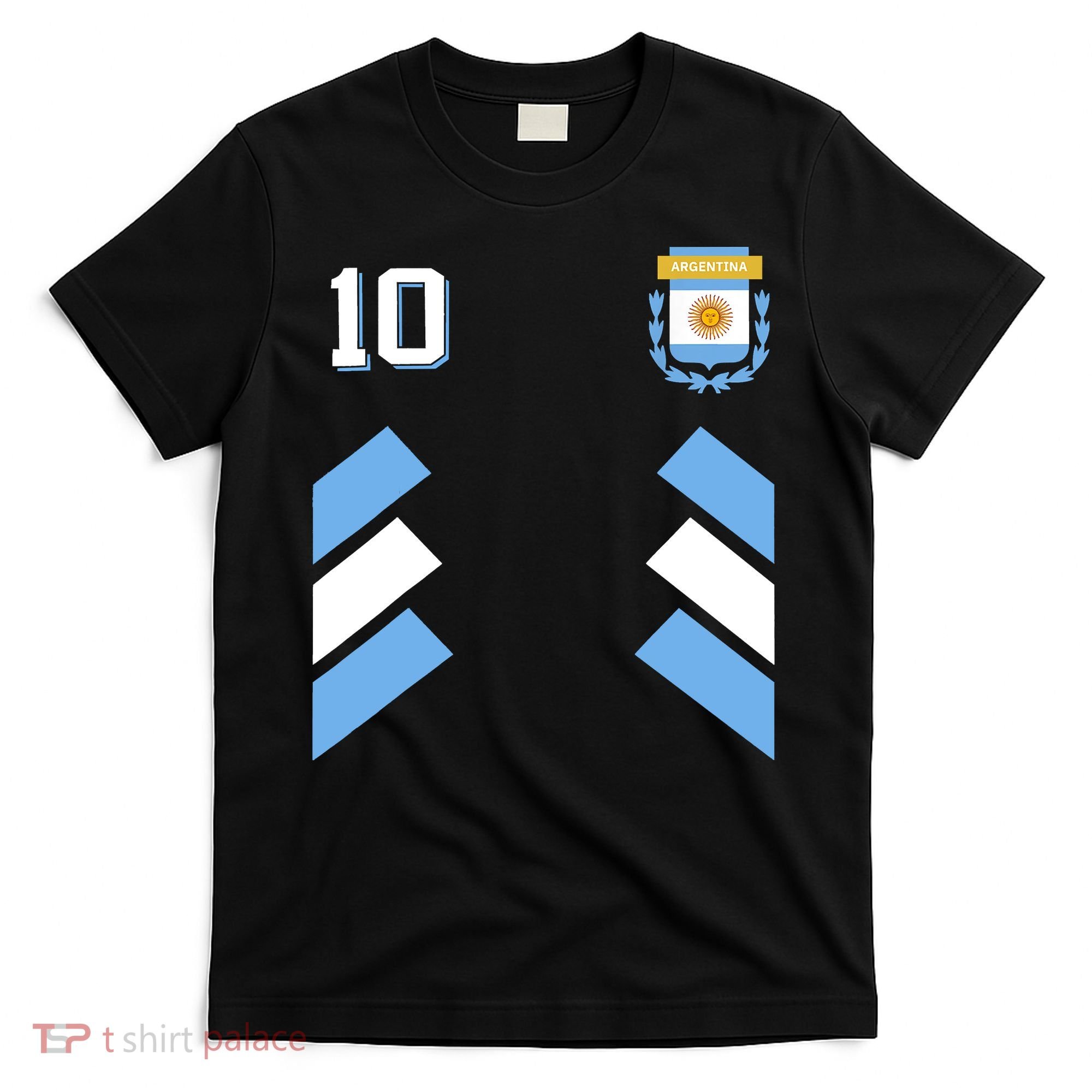 Retro 10 Argentina Football Argentinian Soccer Argentina Flag T-Shirt