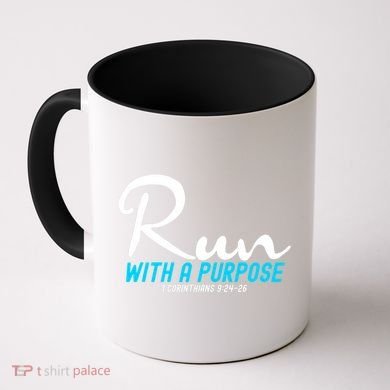 Retro 1 Corinthians 924 26 Run With A Purpose Coffee Mug