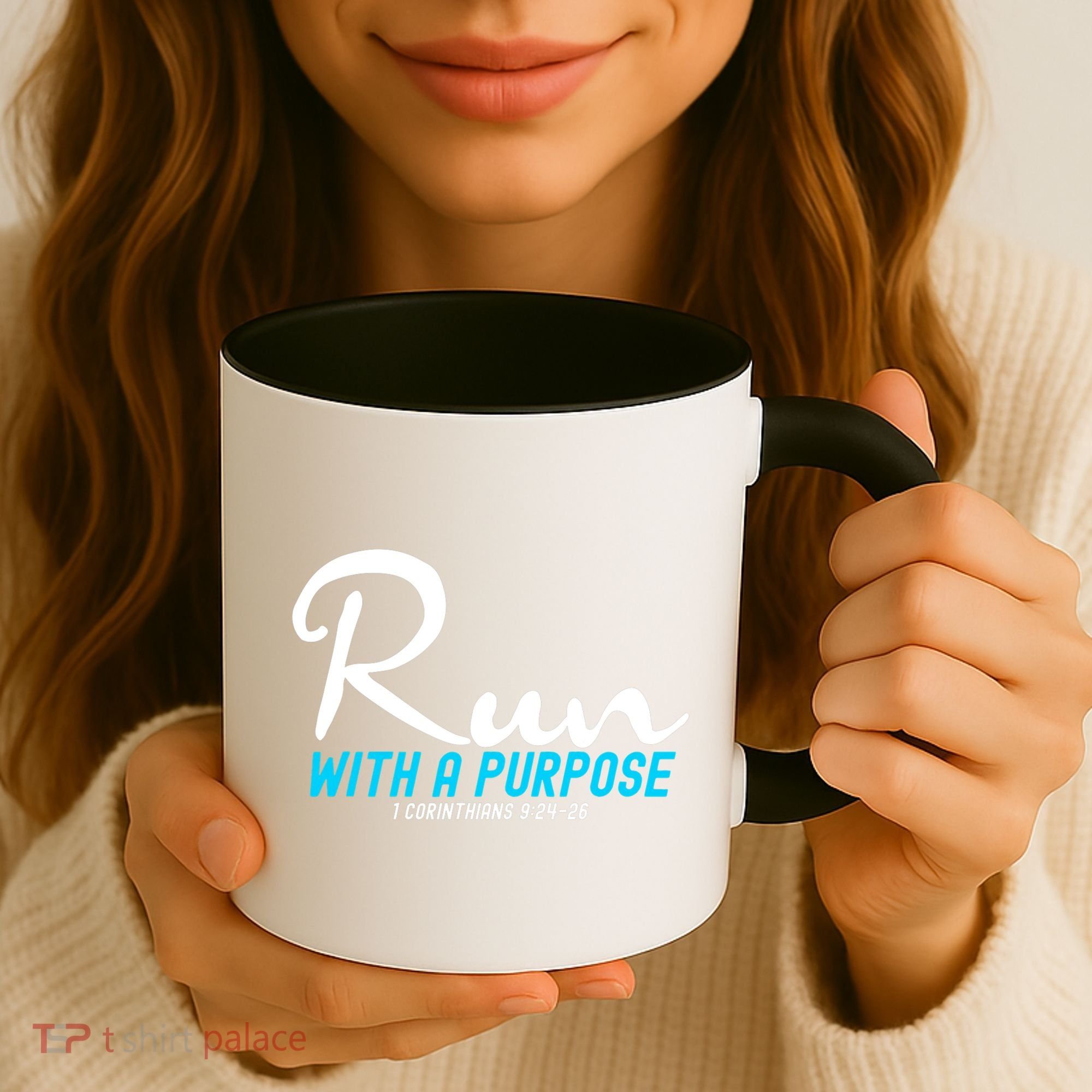 Retro 1 Corinthians 924 26 Run With A Purpose Coffee Mug