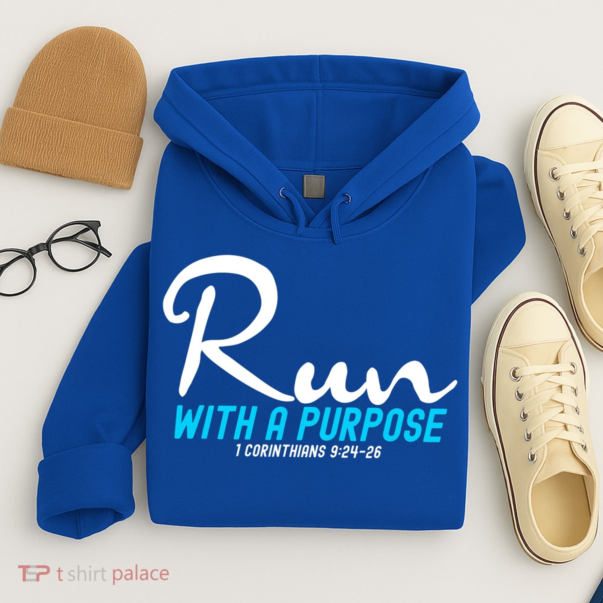 Retro 1 Corinthians 924 26 Run With A Purpose Hoodie