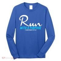 Retro 1 Corinthians 924 26 Run With A Purpose Long Sleeve Shirt thumb 0